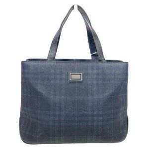 Authentic Burberry Satchel Bag Black Nylon Used Handbag Vintage On Sale